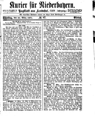 Kurier für Niederbayern Dienstag 28. März 1871