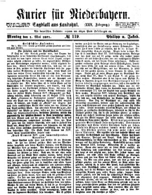 Kurier für Niederbayern Montag 1. Mai 1871