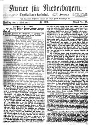 Kurier für Niederbayern Freitag 5. Mai 1871