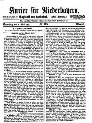 Kurier für Niederbayern Sonntag 7. Mai 1871