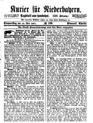 Kurier für Niederbayern Donnerstag 18. Mai 1871