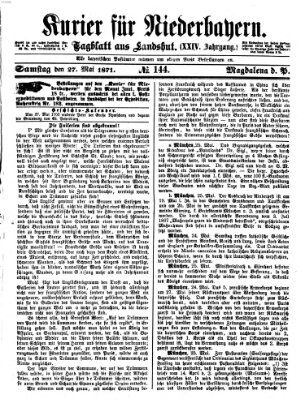 Kurier für Niederbayern Samstag 27. Mai 1871