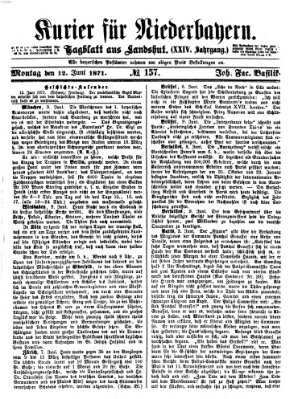 Kurier für Niederbayern Montag 12. Juni 1871