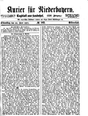 Kurier für Niederbayern Dienstag 20. Juni 1871