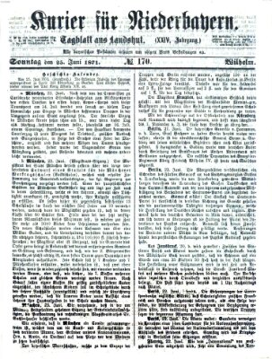 Kurier für Niederbayern Sonntag 25. Juni 1871