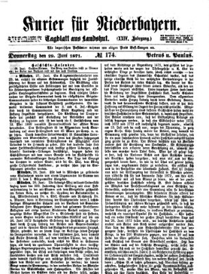 Kurier für Niederbayern Donnerstag 29. Juni 1871