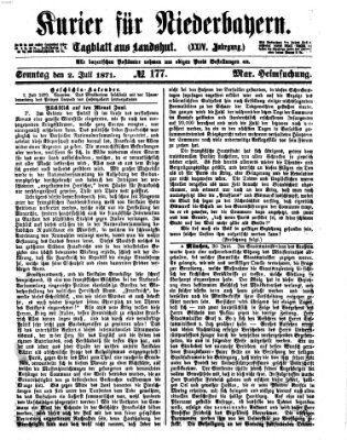 Kurier für Niederbayern Sonntag 2. Juli 1871