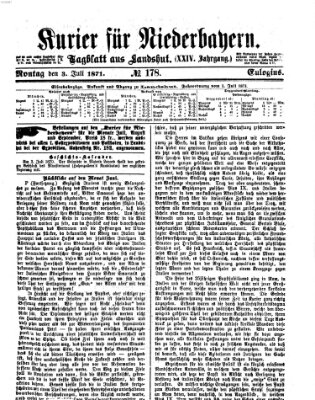 Kurier für Niederbayern Montag 3. Juli 1871