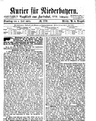 Kurier für Niederbayern Dienstag 4. Juli 1871