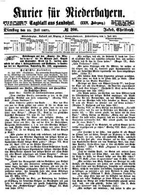 Kurier für Niederbayern Dienstag 25. Juli 1871