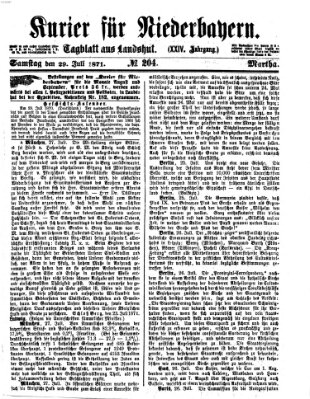 Kurier für Niederbayern Samstag 29. Juli 1871