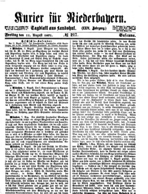 Kurier für Niederbayern Freitag 11. August 1871