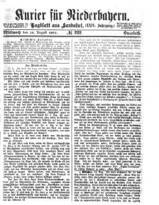 Kurier für Niederbayern Mittwoch 16. August 1871