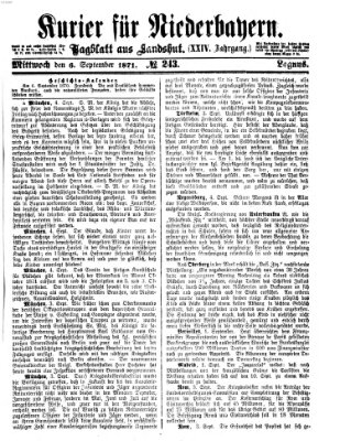 Kurier für Niederbayern Mittwoch 6. September 1871