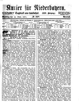 Kurier für Niederbayern Montag 11. September 1871