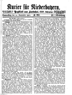 Kurier für Niederbayern Donnerstag 14. September 1871