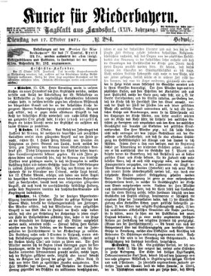 Kurier für Niederbayern Dienstag 17. Oktober 1871