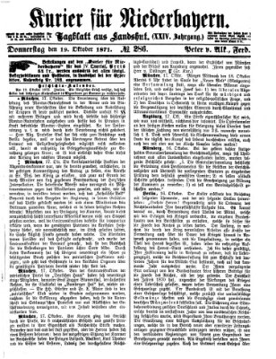 Kurier für Niederbayern Donnerstag 19. Oktober 1871