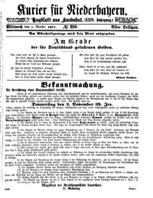 Kurier für Niederbayern Mittwoch 1. November 1871