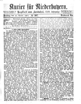 Kurier für Niederbayern Freitag 10. November 1871