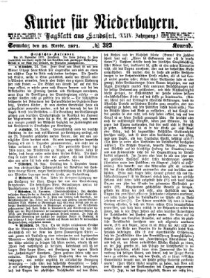 Kurier für Niederbayern Sonntag 26. November 1871