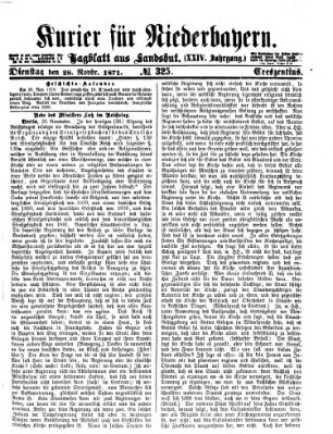 Kurier für Niederbayern Dienstag 28. November 1871