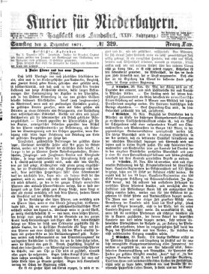 Kurier für Niederbayern Samstag 2. Dezember 1871