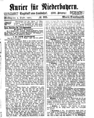 Kurier für Niederbayern Freitag 8. Dezember 1871