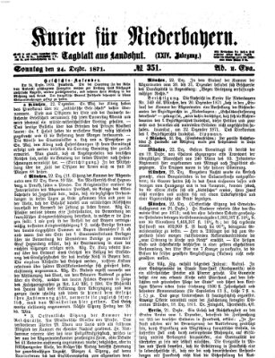 Kurier für Niederbayern Sonntag 24. Dezember 1871