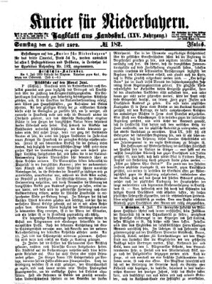 Kurier für Niederbayern Samstag 6. Juli 1872