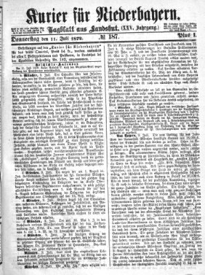 Kurier für Niederbayern Donnerstag 11. Juli 1872