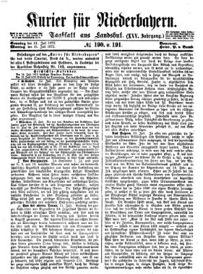 Kurier für Niederbayern Montag 15. Juli 1872