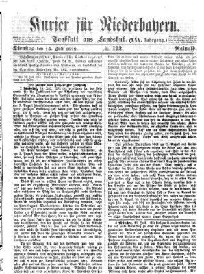 Kurier für Niederbayern Dienstag 16. Juli 1872