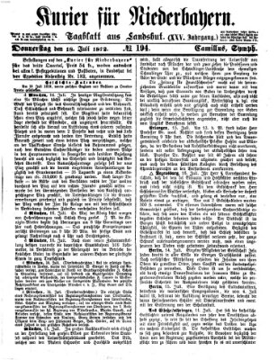 Kurier für Niederbayern Donnerstag 18. Juli 1872