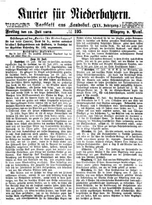 Kurier für Niederbayern Freitag 19. Juli 1872