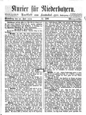 Kurier für Niederbayern Samstag 20. Juli 1872