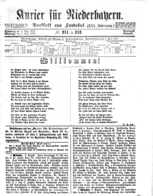 Kurier für Niederbayern Montag 5. August 1872