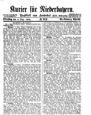 Kurier für Niederbayern Dienstag 6. August 1872