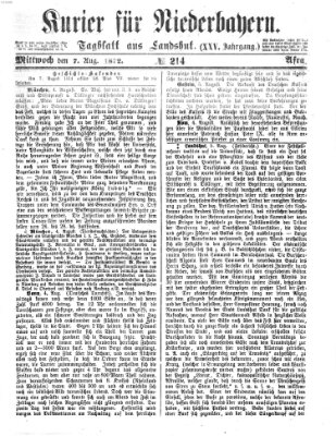 Kurier für Niederbayern Mittwoch 7. August 1872