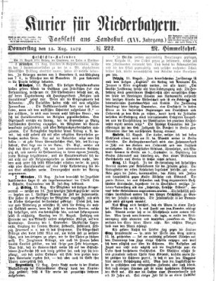 Kurier für Niederbayern Donnerstag 15. August 1872