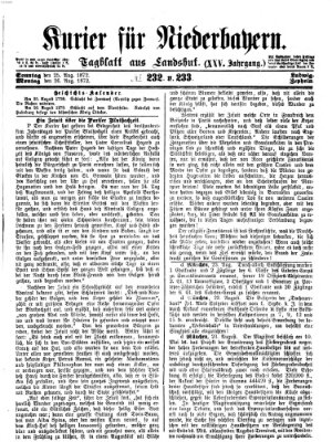 Kurier für Niederbayern Sonntag 25. August 1872