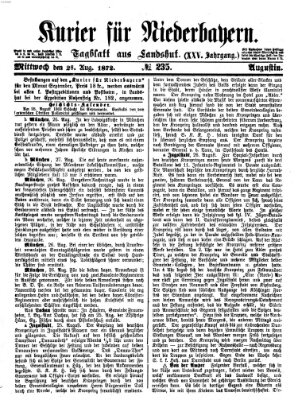 Kurier für Niederbayern Mittwoch 28. August 1872