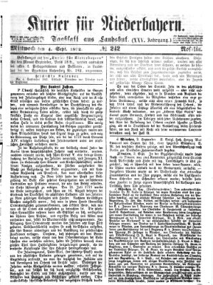 Kurier für Niederbayern Mittwoch 4. September 1872