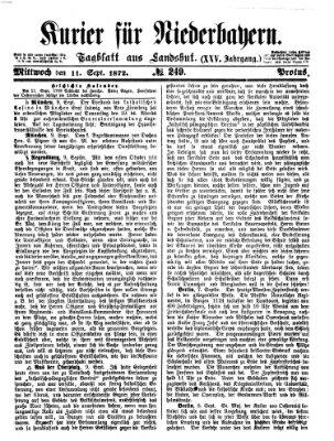 Kurier für Niederbayern Mittwoch 11. September 1872