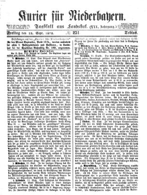 Kurier für Niederbayern Freitag 13. September 1872