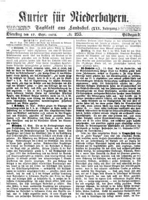 Kurier für Niederbayern Dienstag 17. September 1872