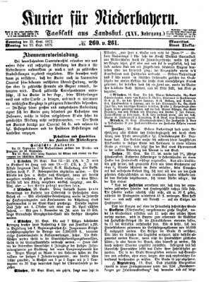 Kurier für Niederbayern Montag 23. September 1872