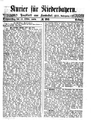 Kurier für Niederbayern Donnerstag 17. Oktober 1872