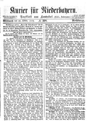 Kurier für Niederbayern Mittwoch 30. Oktober 1872