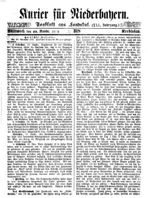 Kurier für Niederbayern Mittwoch 20. November 1872